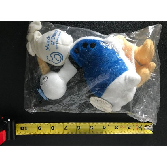 Logo Bear March of Dimes Stork Plush 11 Inch Stuffed Animal Toy Advertising new - Picture 5 of 5